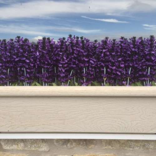 Millboard Window Box Planter With Artificial Lavender