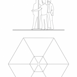 3.5m Hexagonal Powerbrella Umbrella